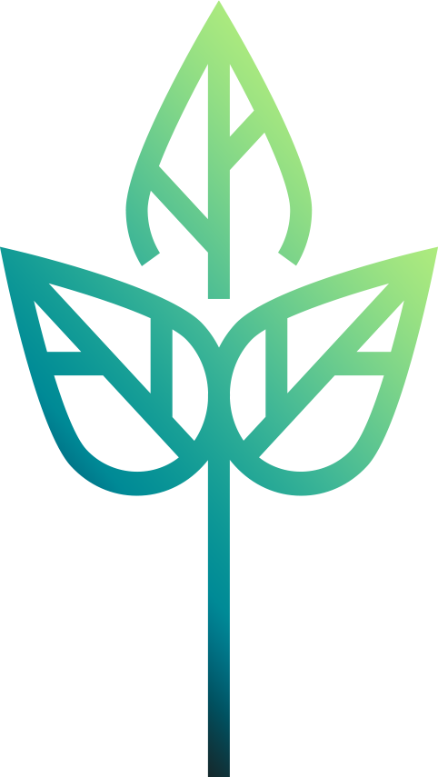 Plant icon in IDS colors, symbolizing the IDS sustainability strategy.